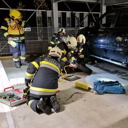 Feuerwehrübung: Bergung eines Unfallopfers
